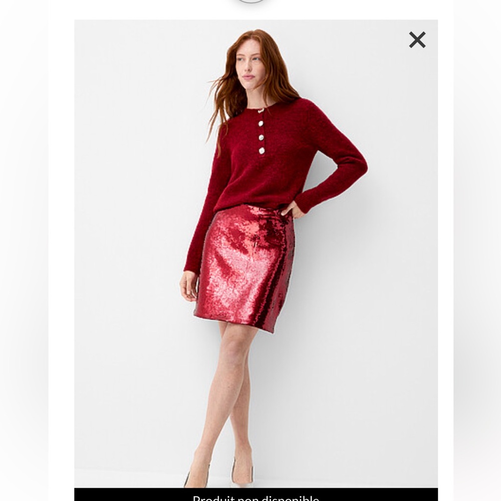Brand new with tags- Simons Dazzling Red Sequin Mini Skirt